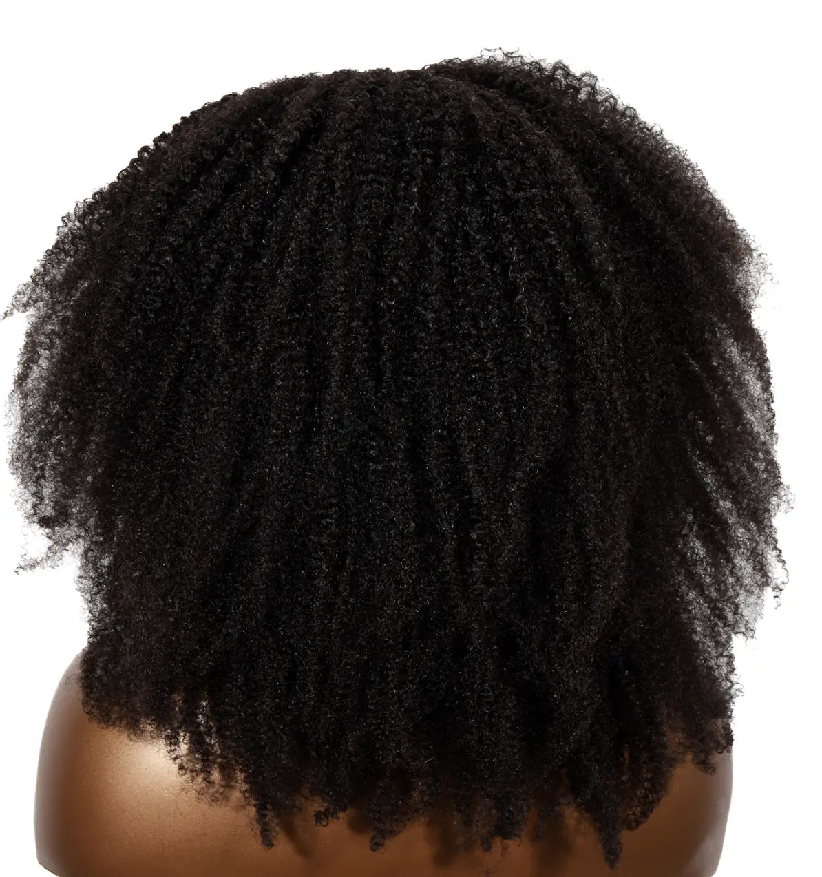 Afro U-part wig back view