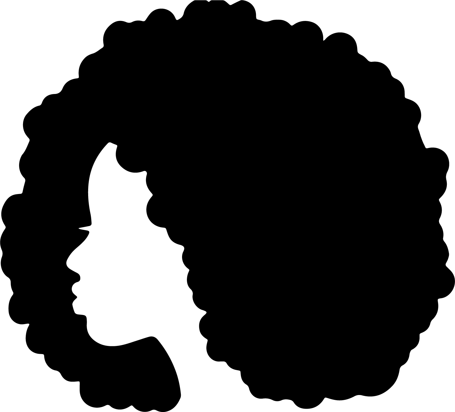 Kinky Coily Goddess Logo Symbol 2023