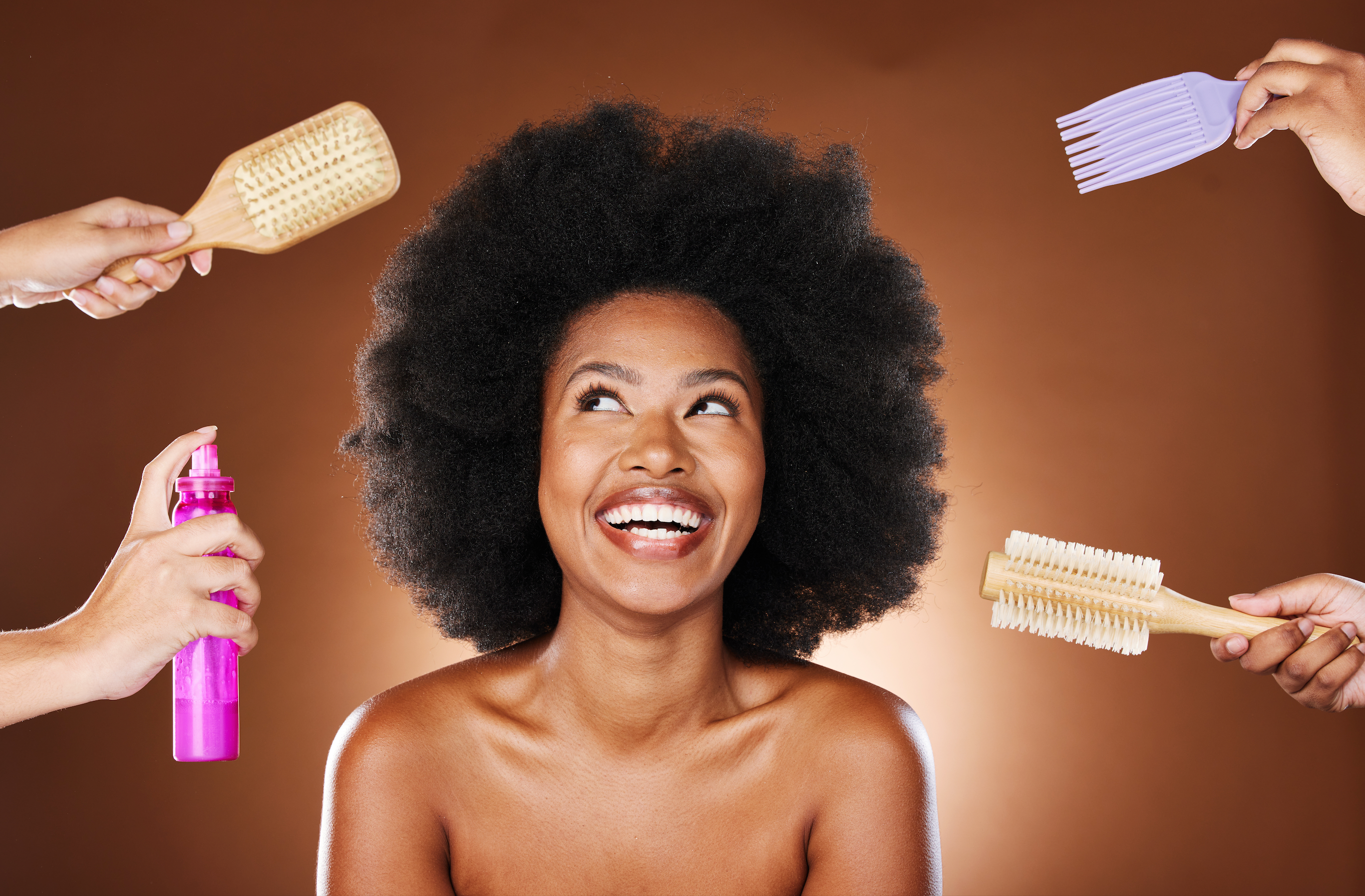 Detangling Natural Afro Hair
