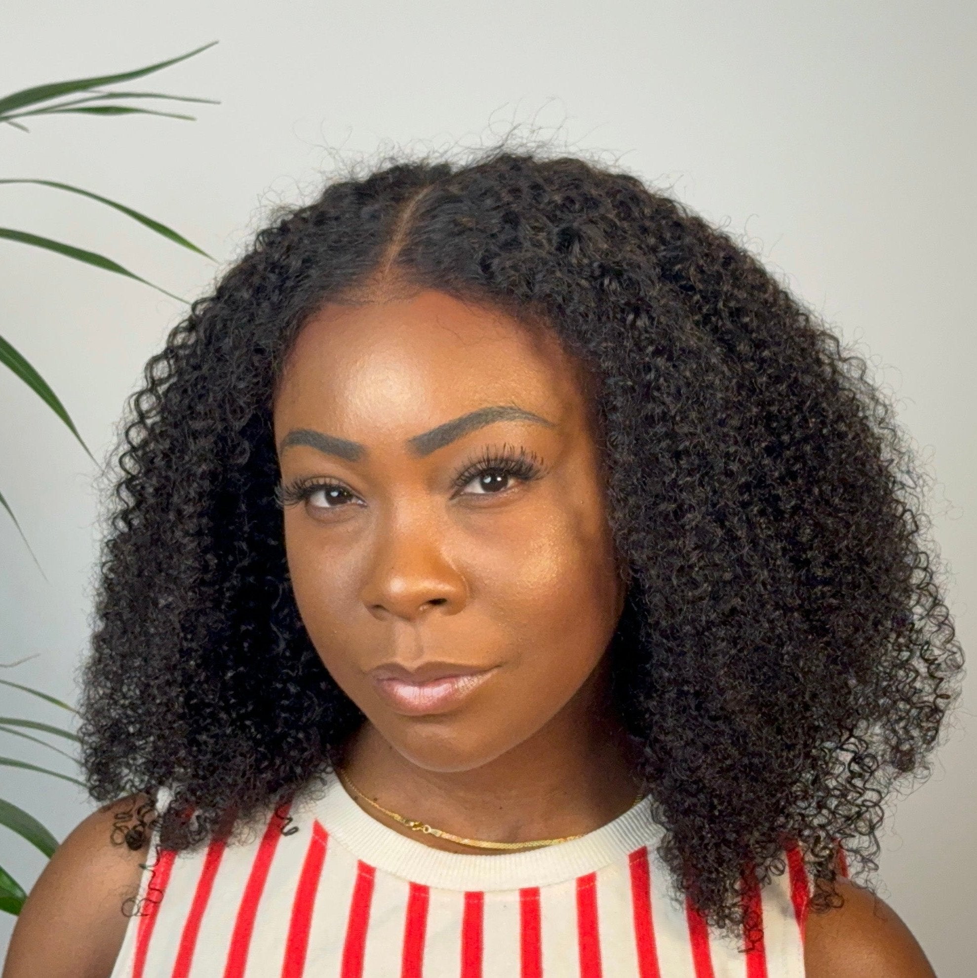 AFRO KINKY COILY LACE CLOSURE WIG 3C 4A