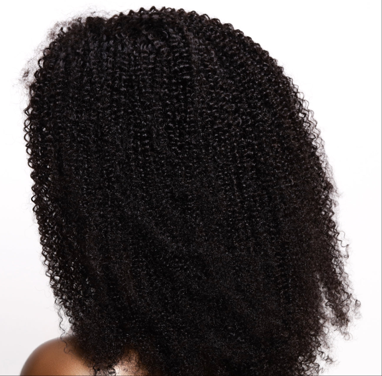 Afro Kinky Coily Half Wig with 4C Edges