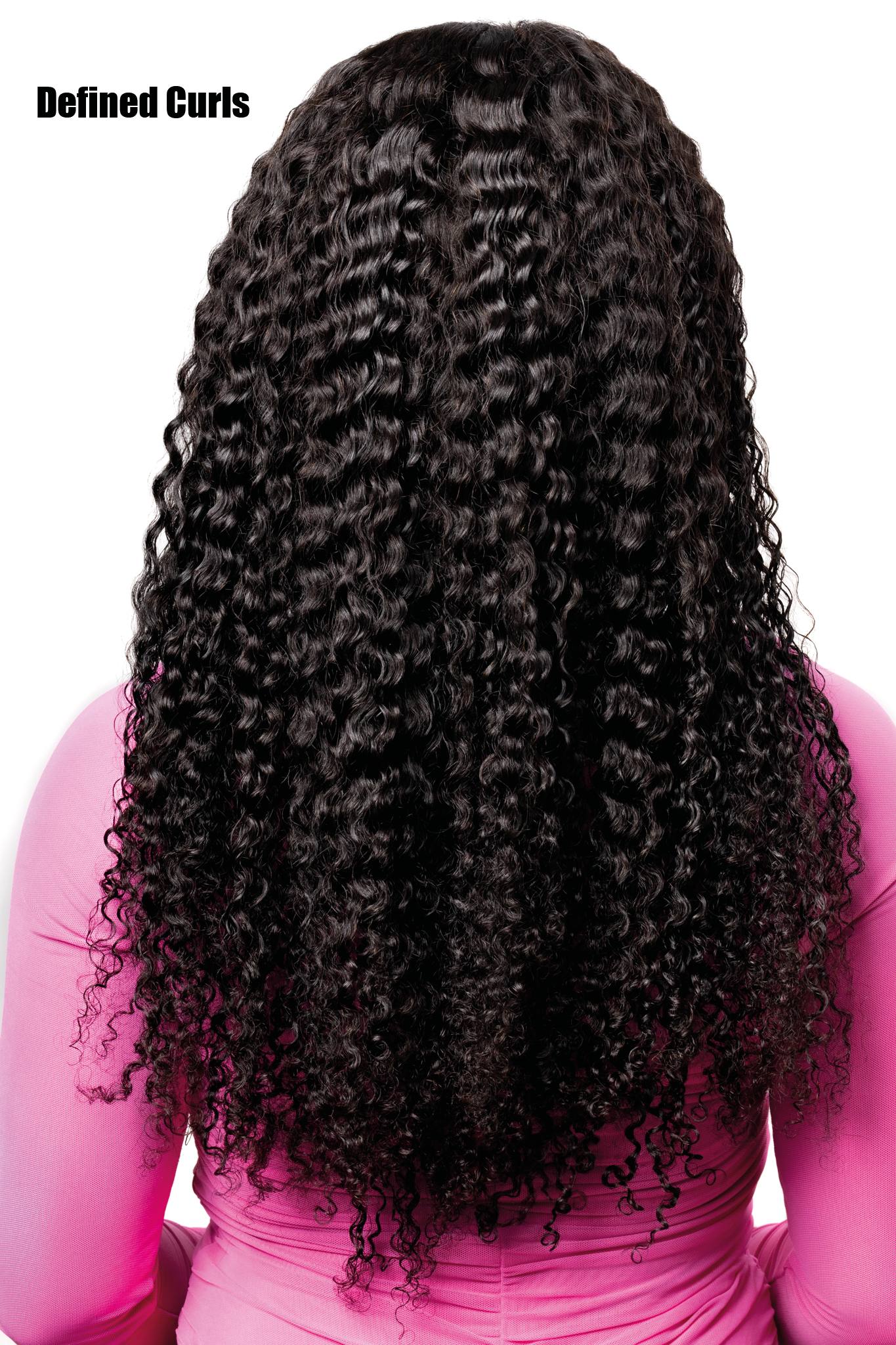 Kinky Curly Lace Wig Back view defined