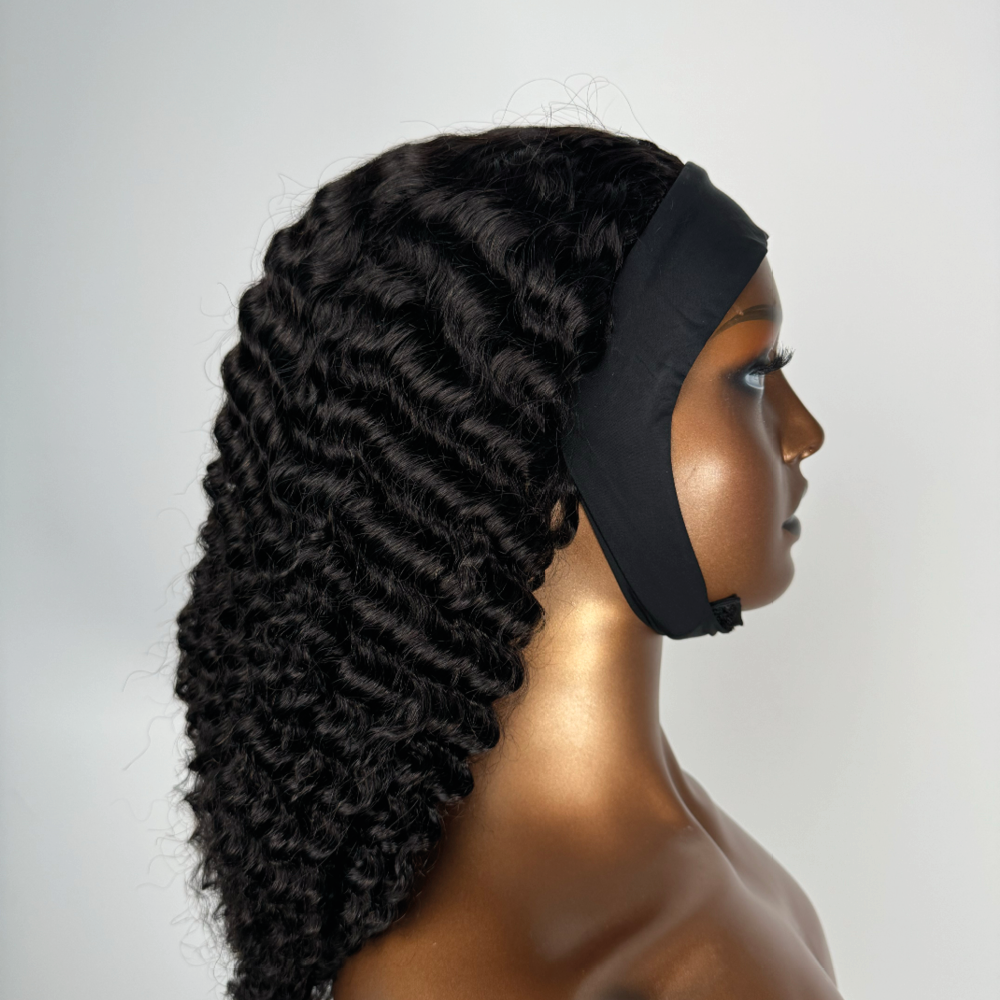 Kinky Curly Headband Wig