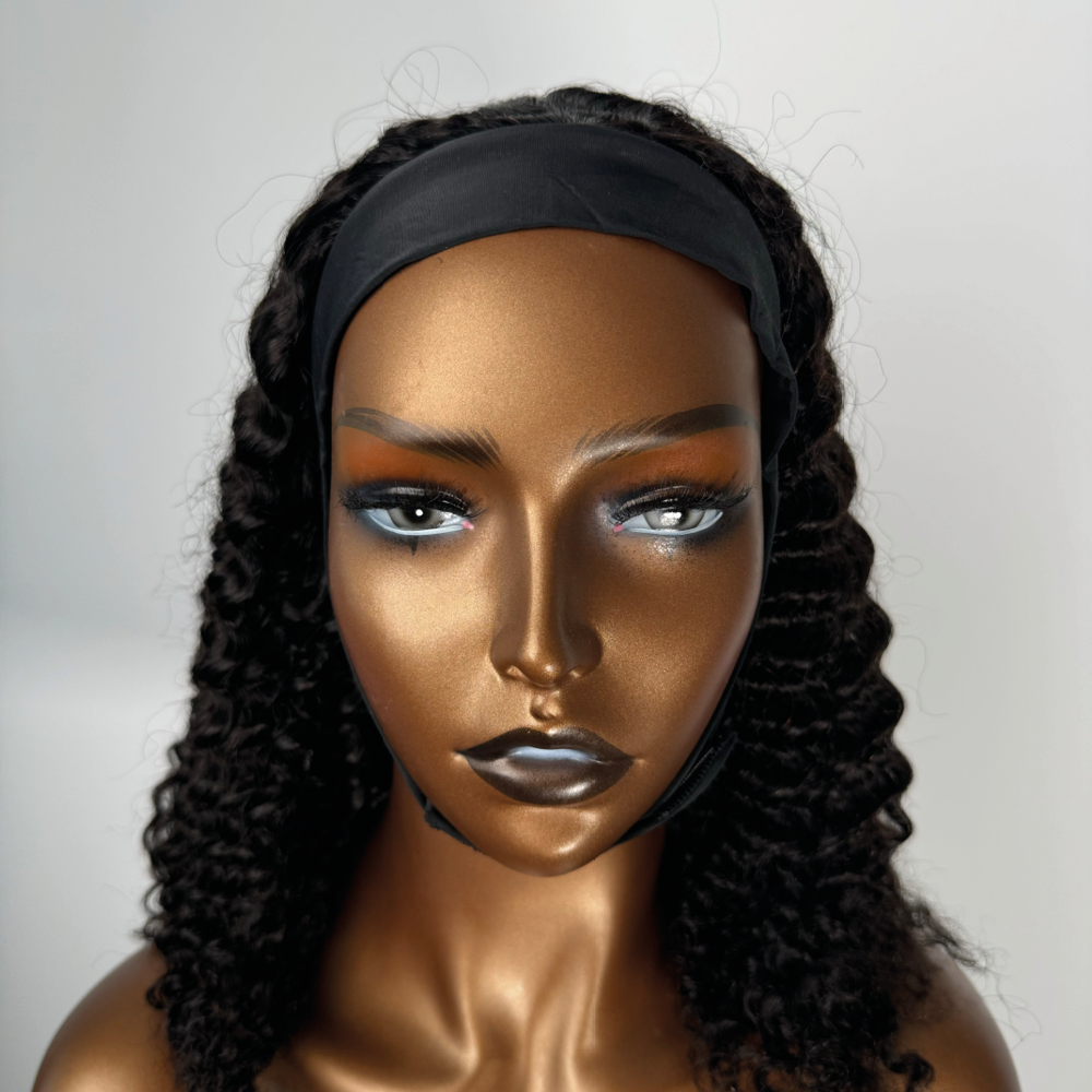 Kinky Curly Headband Wig