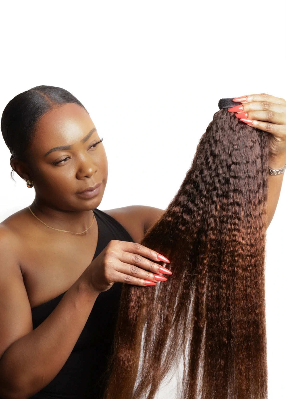 Kinky Straight Wrapped Ponytail