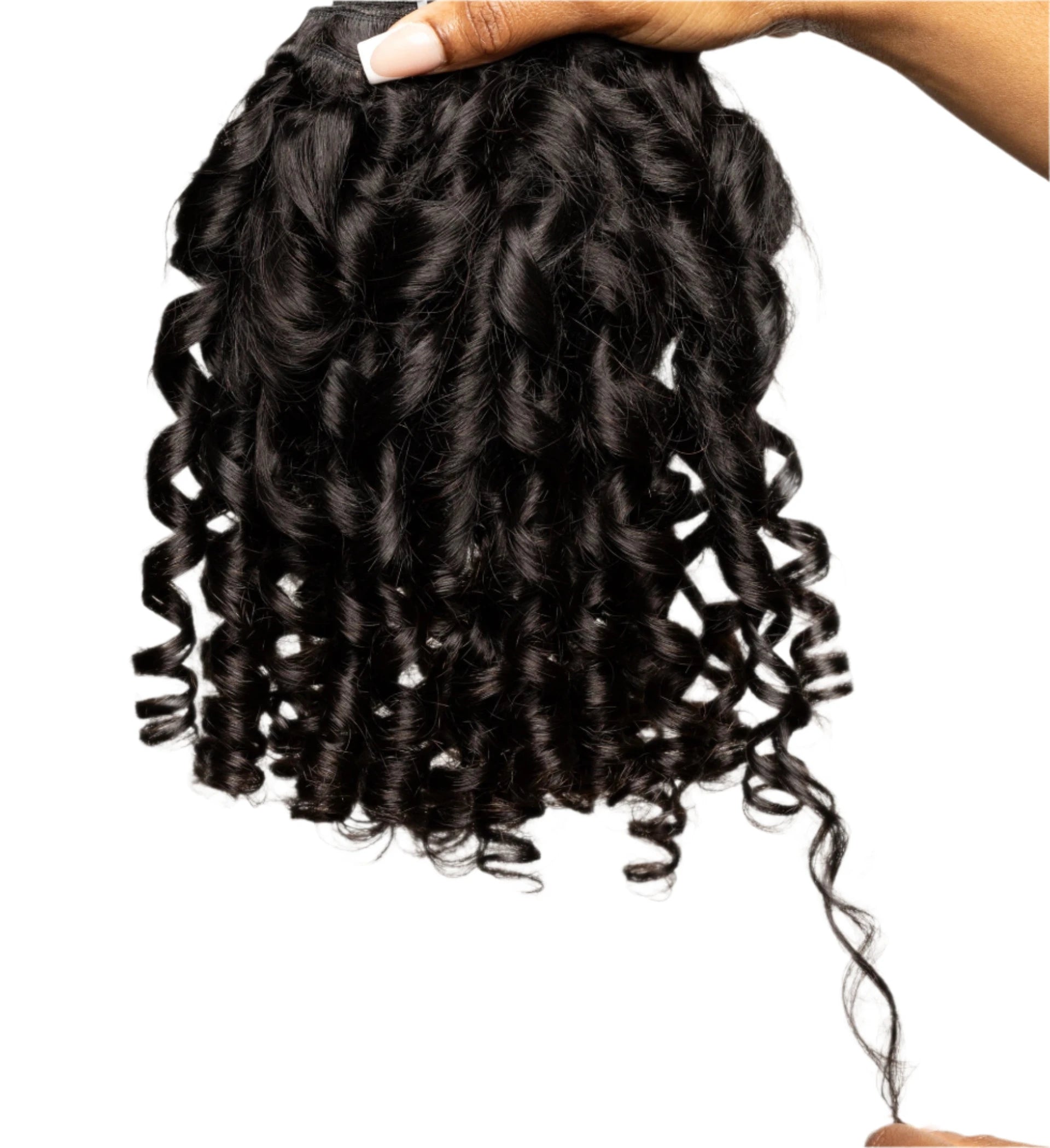 Loose Spiral Curl Weft Bundle Pulled