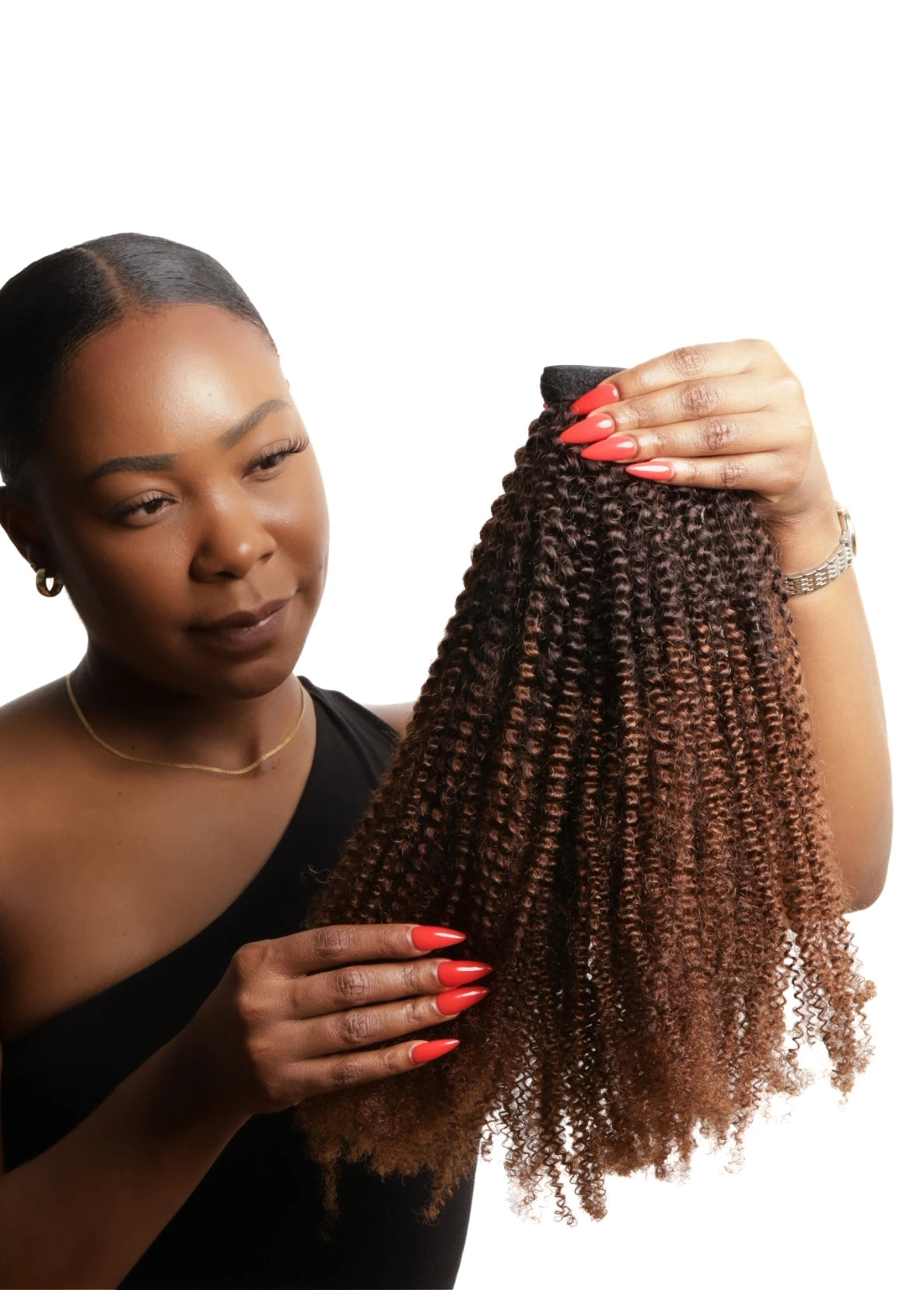 Ombre Afro Kinky Coily Ponytail