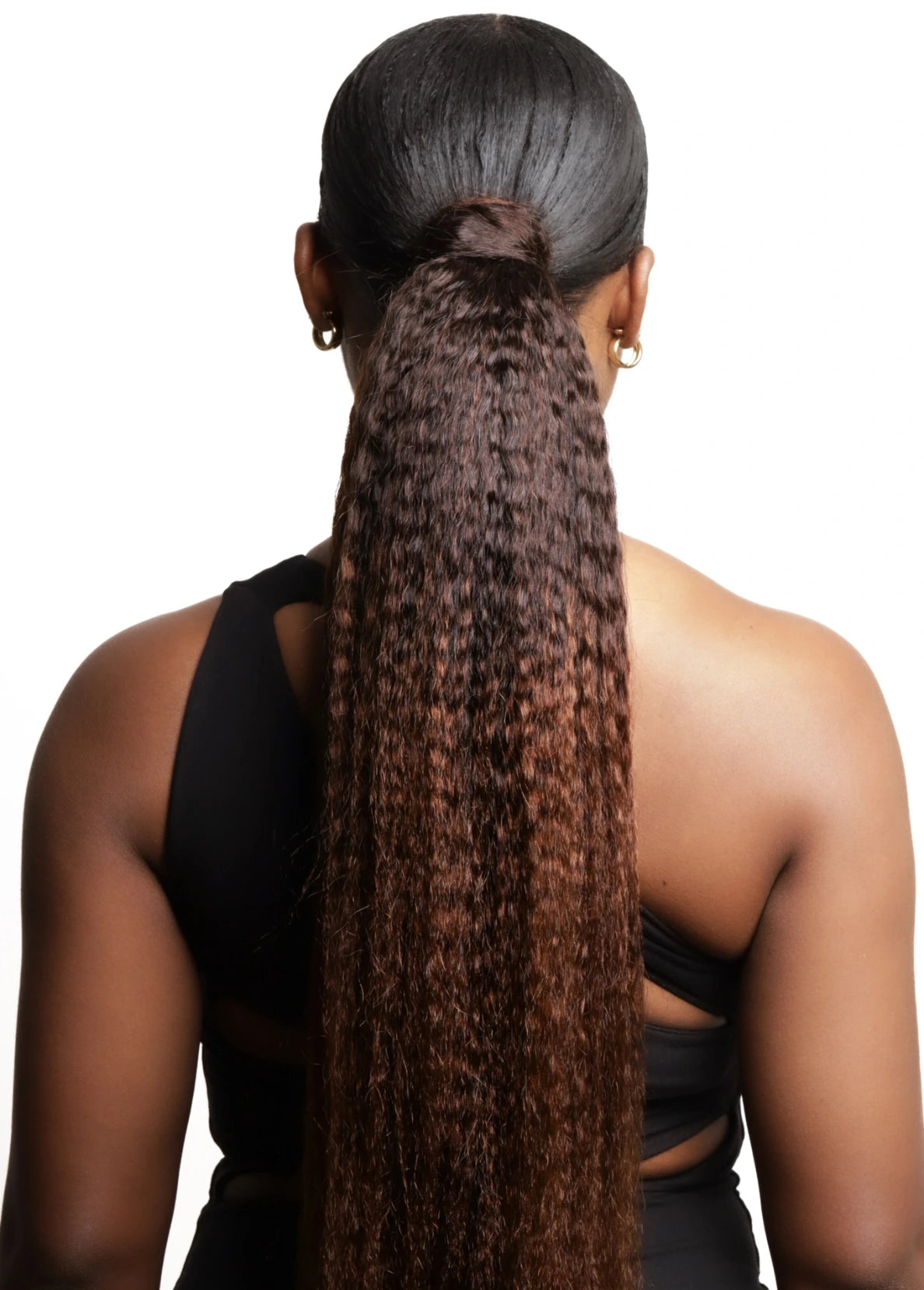 Ombre Kinky Straight Wrapped Ponytail