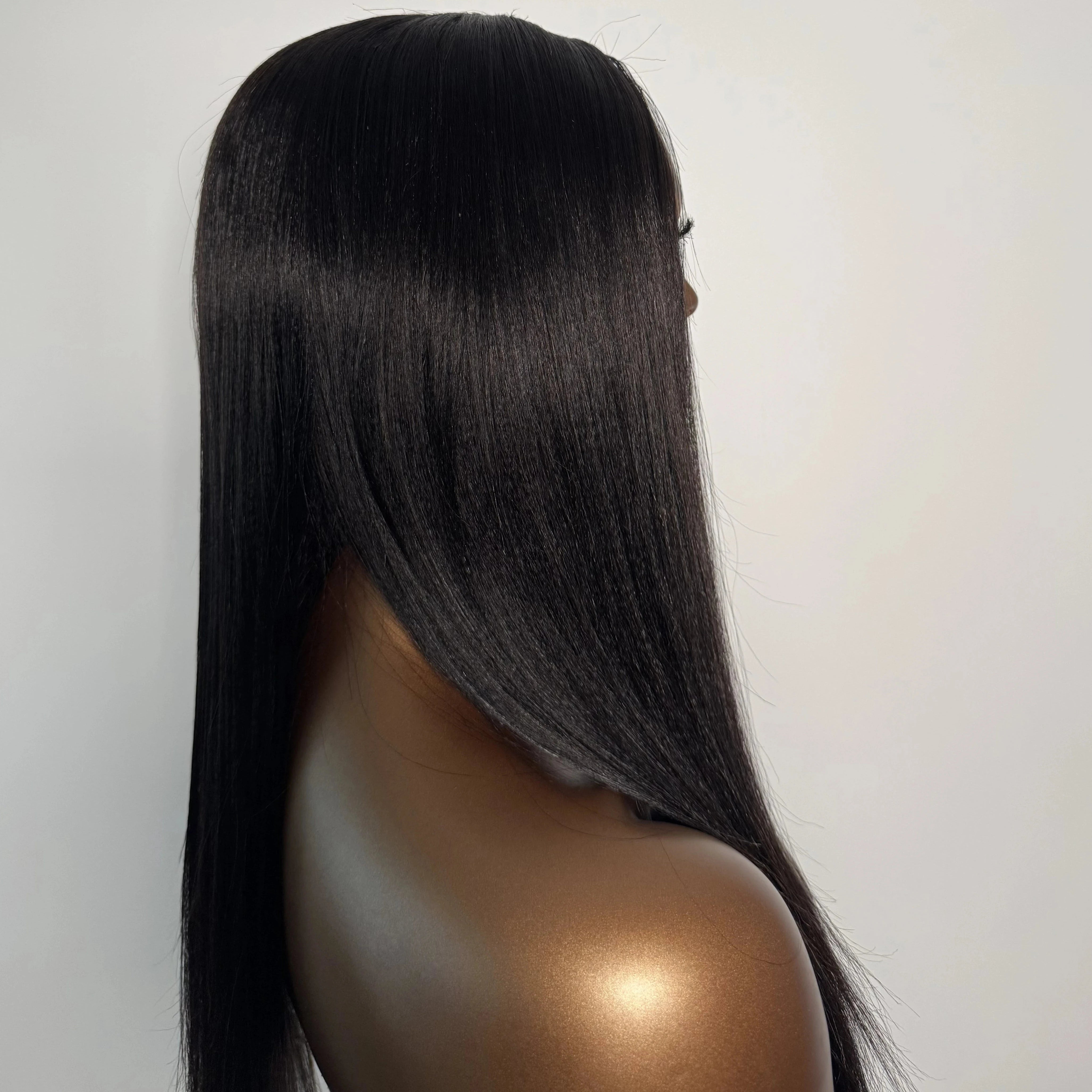 Yaki Straight Upart wig back side view