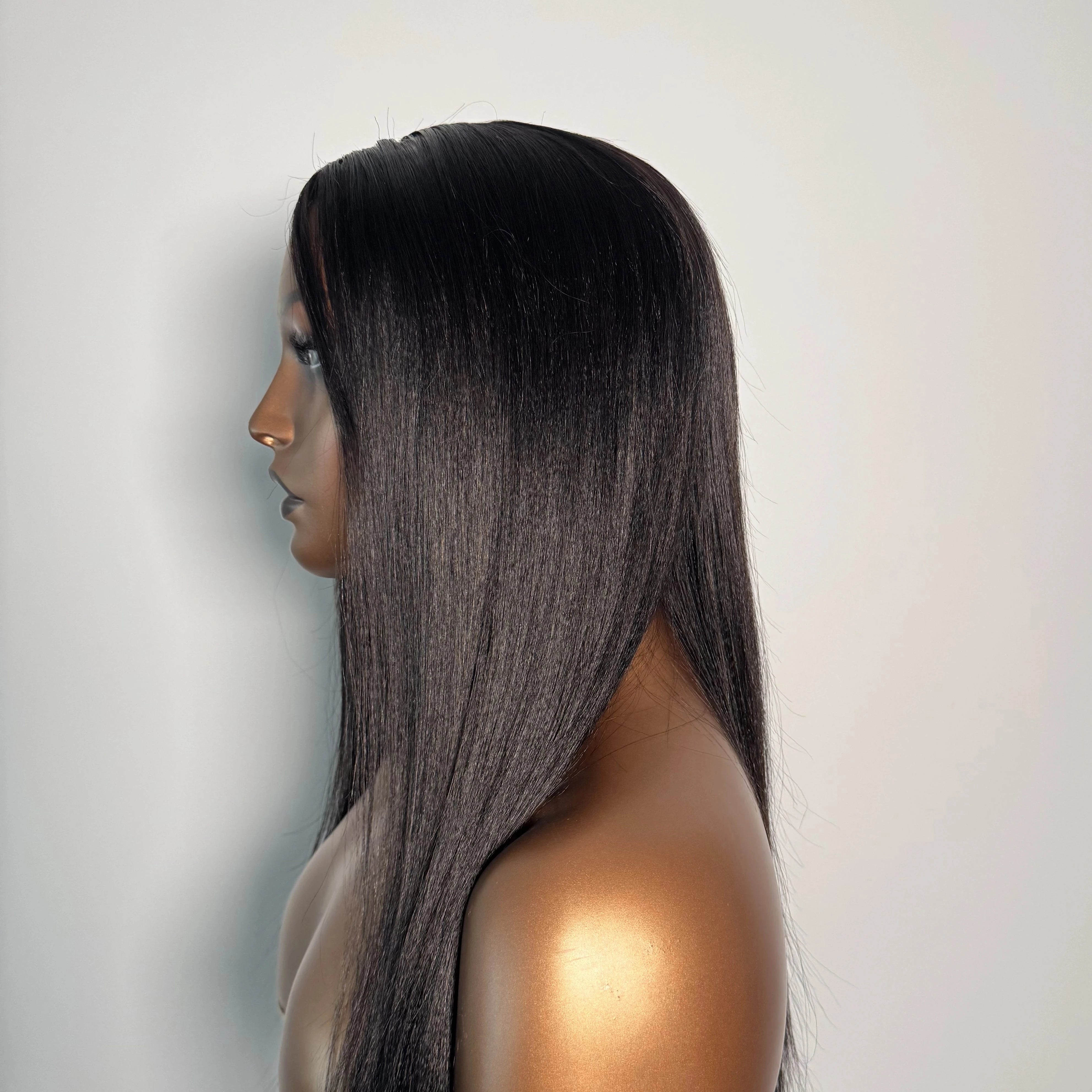 Yaki Straight Upart wig side view