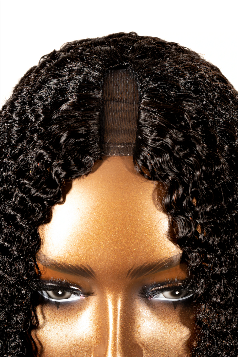 Kinky Curly U-Part Wig Close Up